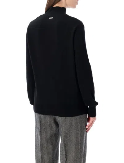 Ferragamo Knit Flower In Black