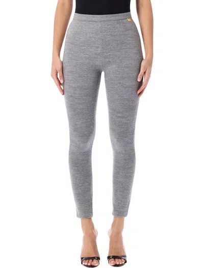 Balmain Slim Fit Stretch Ankle Length Trousers In Gray