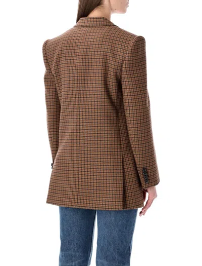 Chloé Blazer Wool Check In Brown