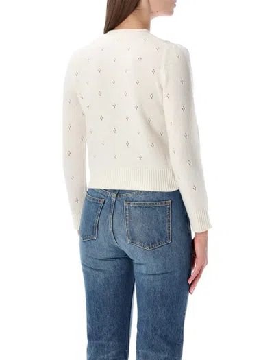 Chloé Romantic V Neck Knit In Nude