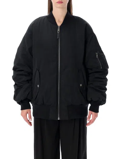 Dolce & Gabbana Nylon Jacket With Wrinkled Effect In Black