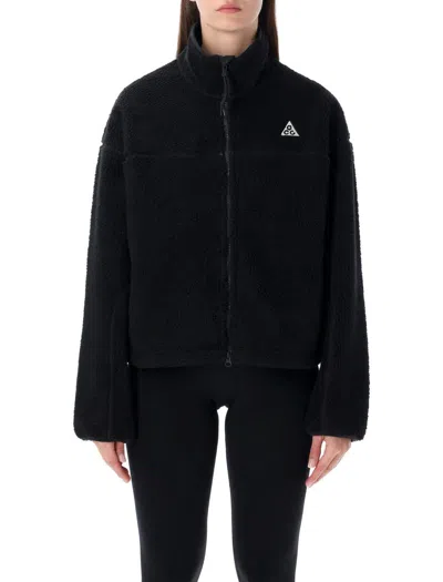 Nike Acg Therma-fit Adv Black Fleece Jacket In Black
