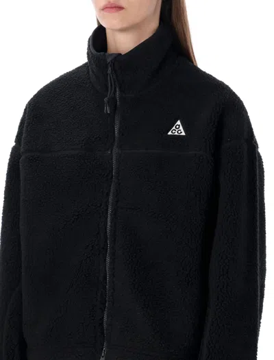 Nike Acg Therma-fit Adv Black Fleece Jacket In Black