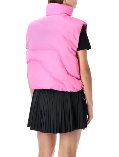 Nike Swoosh Series Oversized Down Vest In Pink