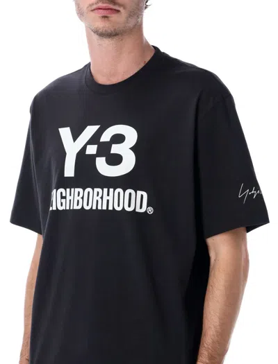 Y-3 Nbhd Logo Tee In Black