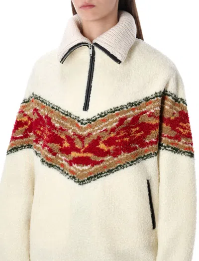 Isabel Marant Étoile Marner Oversize Half Zip Jumper In Neutral