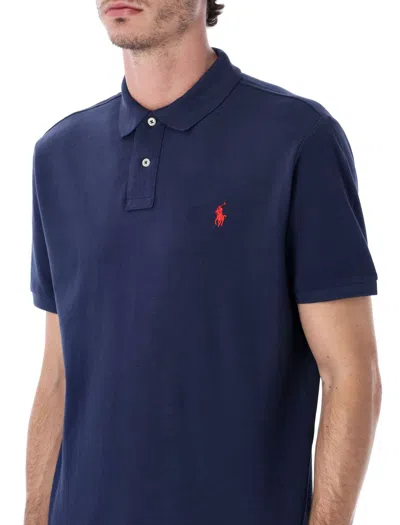 Polo Ralph Lauren Cotton Mesh Classic Fit Polo Shirt In Blue