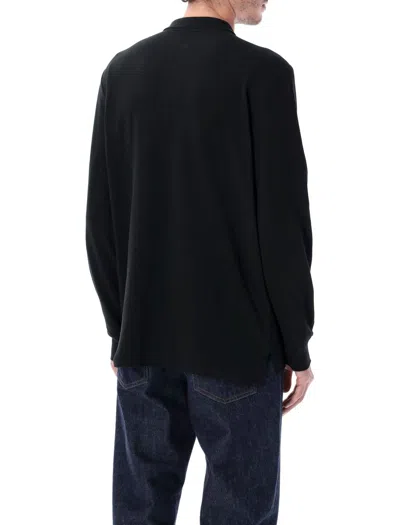 Polo Ralph Lauren Long Sleeve Knit Polo In Black