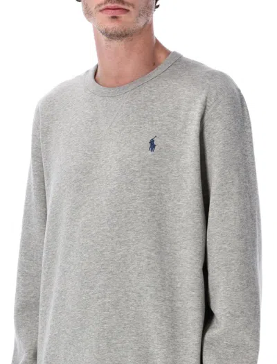 Polo Ralph Lauren Cotton-blend Crewneck Sweatshirt In Gray