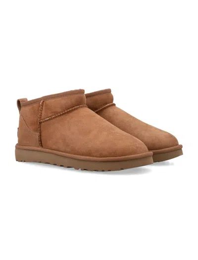 Ugg Classic Ultra Mini Suede Boots For Woman In Brown