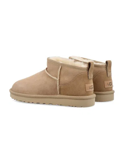 Ugg Classic Ultra Mini Suede Boots For Woman In Neutral