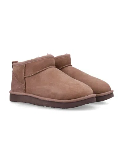 Ugg Classic Ultra Mini Suede Boots For Woman In Brown