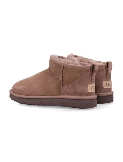 Ugg Classic Ultra Mini Suede Boots For Woman In Brown