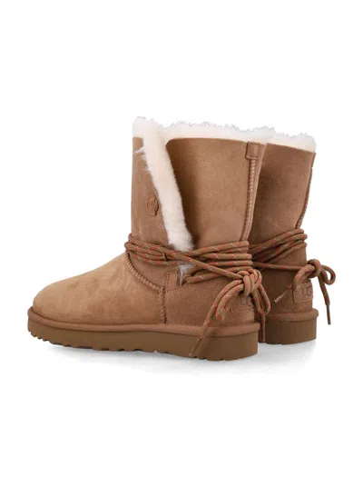 Ugg Classic Bailey Tie Sheepskin Boots In Brown