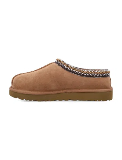 Ugg Tasman Slipper-mule In Leather Color Suede In Brown