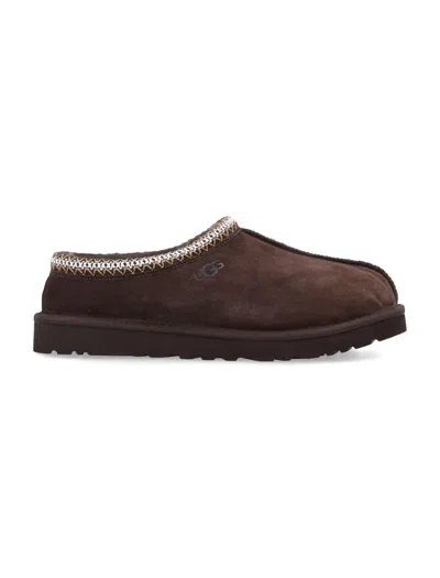 Ugg Tasman Cocoa-coloured Eather Slip-ons In Brown