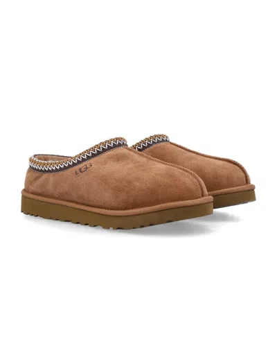 Ugg Slip-on Clog In Soft Suede With Sheepskin Lining In Brown