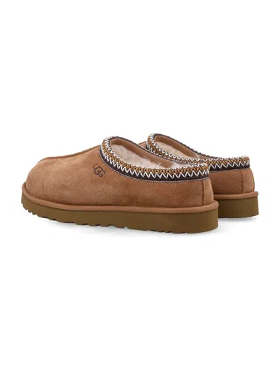 Ugg Slip-on Clog In Soft Suede With Sheepskin Lining In Brown