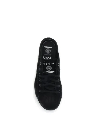 Y-3 Black Leather Nizzastar Lo Sneakers In Black