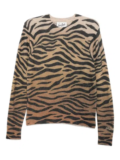 Mc2 Saint Barth New Queen Animal-print Sweater In Animal Print