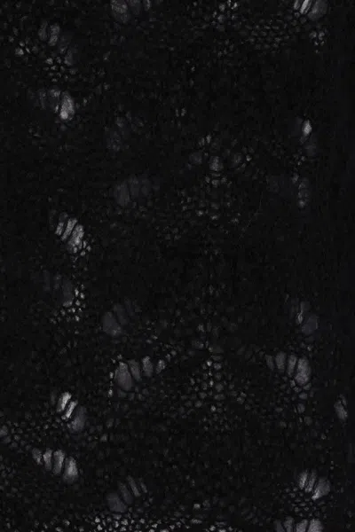 Comme Des Garçons Open-work Long-sleeve Sweater In Black