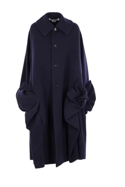 Comme Des Garçons Coats In Blue