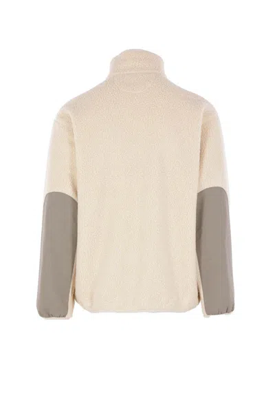 Maison Kitsuné Casual Fleece Zipped Jacket In Neutral