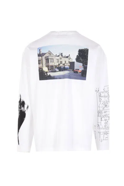 Undercover Faust-print Long-sleeve Sweater In White