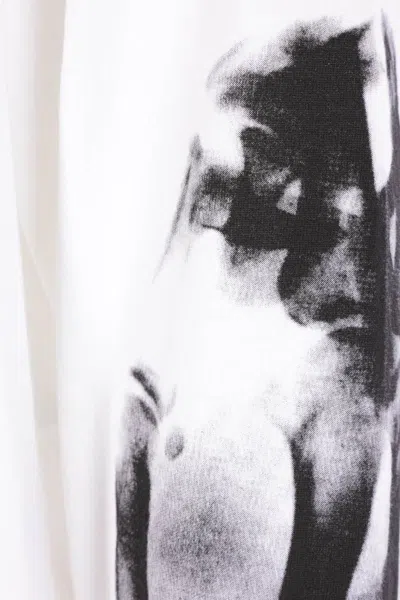 Undercover Faust-print Long-sleeve Sweater In White