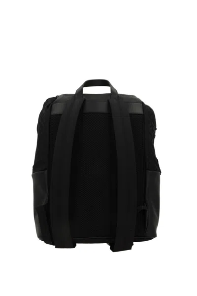 Fendi Men Nylon Flux Backpack In Black