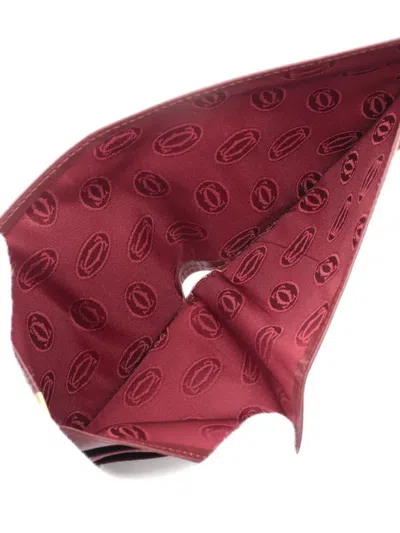 Pre-owned Cartier 2000-2010s Logo-embossed Bi-fold Wallet In Red