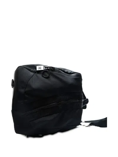 Pre-owned Chanel 2002-2003 Logo-plaque Sport Boston Bag In Black