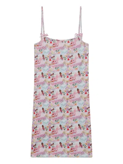 Gcds Polly Pocket Printed Mini Dress In Pink