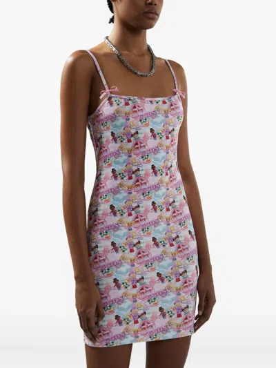 Gcds Polly Pocket Printed Mini Dress In Pink