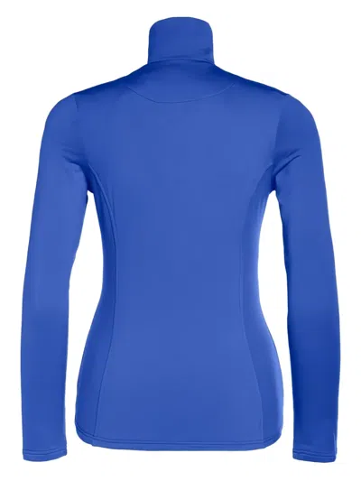 Goldbergh Serena Stretch Recycled-jersey Half-zip Top In Blue