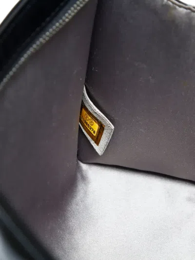 Pre-owned Chanel 2006-2008 Icon-motif Chain-strap Shoulder Bag In Black