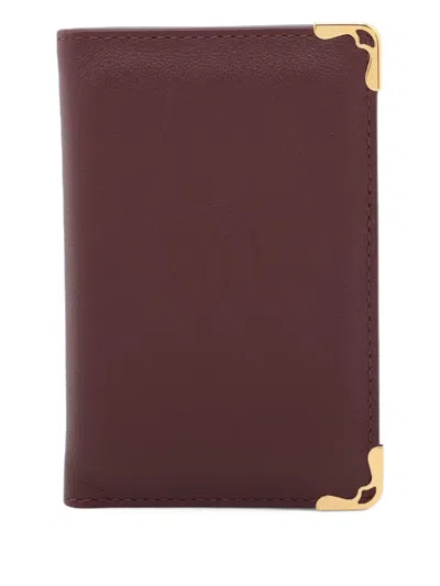 Pre-owned Cartier 2000-2010s Logo-embossed Bi-fold Wallet In Red