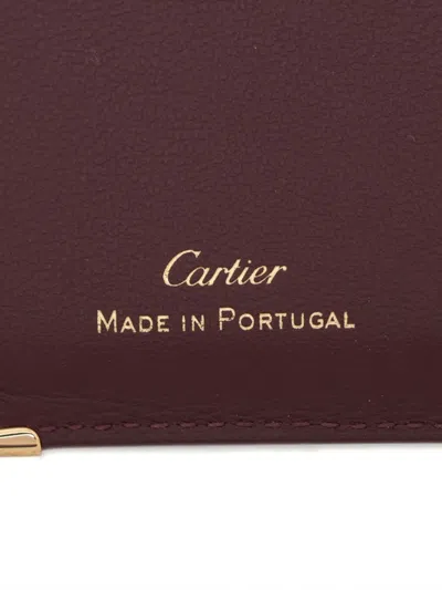 Pre-owned Cartier 2000-2010s Logo-embossed Bi-fold Wallet In Red