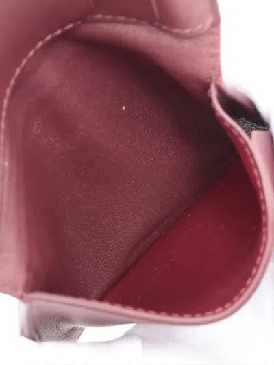 Pre-owned Cartier 2000-2010s Logo-embossed Bi-fold Wallet In Red