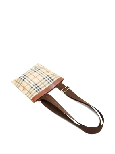 Pre-owned Burberry 2010s Tartan Cross-body Bag In Neutral