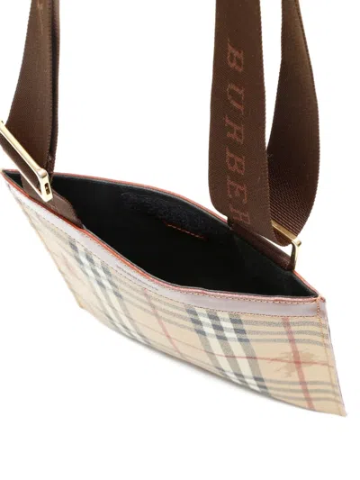 Pre-owned Burberry 2010s Tartan Cross-body Bag In Neutral