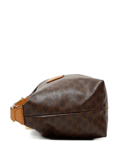 Pre-owned Celine 1990-2000 Macadam Pattern Pouch In Brown