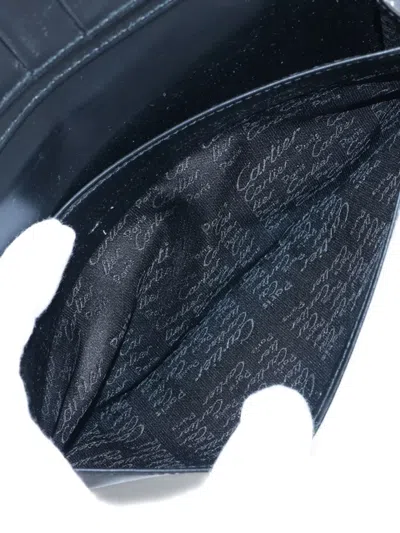 Pre-owned Cartier 2000-2010s Logo-embossed Bi-fold Wallet In Black