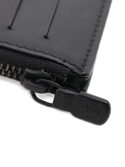 Pre-owned Louis Vuitton 2020s Zip Coin Card Holder In Black