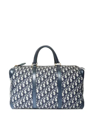 Pre-owned Dior 1990-2000s Trotter Boston Tote Bag In Blue