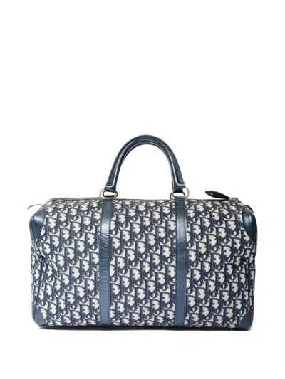 Pre-owned Dior 1990-2000s Trotter Boston Tote Bag In Blue