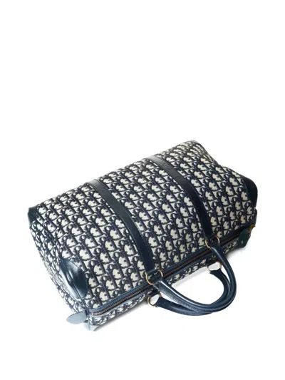 Pre-owned Dior 1990-2000s Trotter Boston Tote Bag In Blue