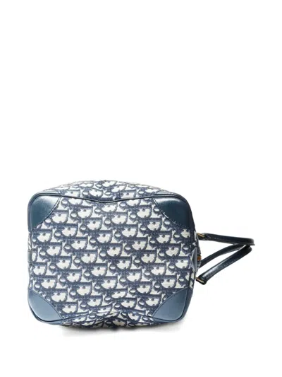 Pre-owned Dior 1990-2000s Trotter Boston Tote Bag In Blue