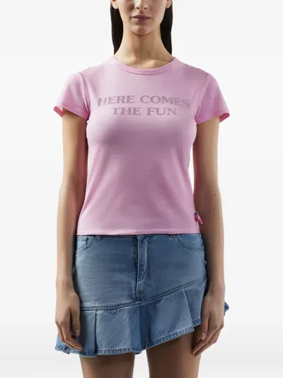 Gcds Polly Pocket Bling T-shirt In Pink