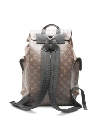 Pre-owned Louis Vuitton 2016 Christopher Mm Monogram Backpack In Brown